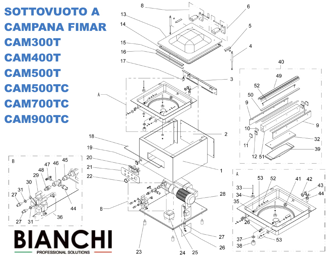 Esploso ricambi per termosigillatrice campana <a class=